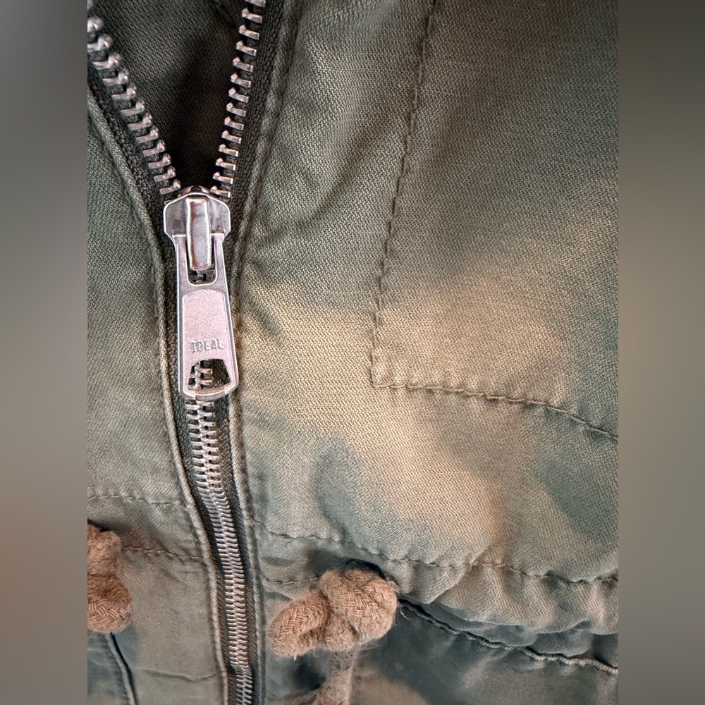 Old Navy Olive Utility Jacket Drawstring Waist Li… - image 3